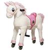 animal riding- Unicorn Cavallo da Equitazione, Melodia (per Bambini dai 3 Anni in su, Altezza Sella 56 cm, con rotelle) ARU010S, Colore Bianco, s, ZRU010S