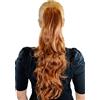 WIG ME UP - Extension Toupet Biondo Rame Coda di Cavallo Clip a Farfalla Ondulati Scalati circa 50 cm JL-0082-30