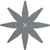 ARNOLD 1111-S6-0031 - Lama per Tosaerba AR7 Compatibile con Ambrogio, Lizard, Stiga e Wiper Märoboter, 290 mm/8 Taglienti, Colore: Grigio