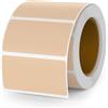 YIKIADA Etichette termiche dirette marroni in vinile, 2,5 x 5,1 cm, autoadesive, rettangolari, rotolo di adesivi, impermeabili, decalcomanie per stampante, targhette con nome, per codice QR, fai da te