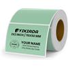 YIKIADA Etichetta termica verde vinile 50 × 76 mm rotolo rettangolare autoadesivo indirizzo adesivo impermeabile per nome codice a barre QR code fai da te 500 pezzi
