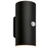 BRILONER - Lampada da parete a LED con batteria e sensore di movimento, sensore crepuscolare, timer da 20 secondi, lampada esterna, applique da esterno, proiettore LED, 15,5x7x8,5 cm (HxLxP), nero