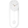 Karlsson Wall Clock Pendulum Charm Acciaio Bianco