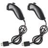 DSYJ Wii Nunchuck Controller Nunchuck Controller per Nintendo Wii Videogioco Nero Confezione da 2