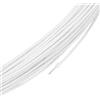 BENECREAT Fili Floreali Bianchi Da 20 m, Filo per Modisteria Rivestito In Cotone Da 1 mm, Fili con Stelo In Ferro per L'Artigianato di Fioristi, Realizzazione di Forniture per Cucire, Accessori
