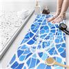 MACUNIN Tappetino da Bagno Antiscivolo, 100 x 40 cm, Morbido e Sicuro, Tappetino da Doccia Antiscivolo con Fori di Drenaggio, Tappetino da Bagno in PVC con Massage Loofah per Vasca da Bagno, Doccia e Zone