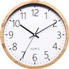 NUOVO Orologio da parete rotondo in legno imitazione da 12 pollici, soggiorno, camera da letto, cucina, silenzioso, senza zecche, orologio da parete retrò minimalista (30 cm 12 pollici)