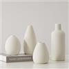 CEMABT Vaso in ceramica bianco Set 4 piccoli per fiori, unici per pezzi centrali, decorazioni moderne per la decorazione della casa, ingresso da tavolo (Bianco)