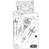 Jerry Fabrics Star Wars - Copripiumino con navi spaziali della Morte Nera che si illumina al buio, 140 x 200 cm, federa 70 x 90 cm, con cerniera, per bambini e adulti