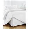 Dahlica Vestiletto Matrimoniale 140x200 Bianco | 4 volant da 30 cm per letto 140x200 con rete | Gonna da letto 140x200 | Prodotto in Europa | Protegge rete 140x200 | Mantovana Giroletto