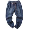 Generico Pantaloni Trekking Estivi Uomo Salopette Jeans Uomo Anni 90 Pantaloni Tuta Uomo Cotone Leggero Jeans Bootcut Uomo Nero Pantaloni da Uomo Casual Pantaloni Anni 70 Uomo Jeans