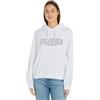 Tommy Hilfiger Reg MDN Hilfiger Hoodie WW0WW41042 Felpe, Bianco (TH Optic White), M Donna