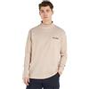 Tommy Hilfiger Maglietta Maniche Lunghe Uomo Pique Pocket Collo Alto, Beige (Cashmere Creme), S
