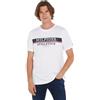 Tommy Hilfiger T-shirt Maniche Corte Uomo Hilfiger Ath Tee Scollo Rotondo, Bianco (White), XXL