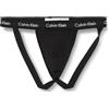 Calvin Klein Jockstrap 3PK 000NB3363A Slip Atletico, Nero (Black, Black, Black), L Uomo