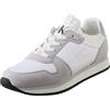 Calvin Klein Jeans Sneakers da Runner Donna Scarpe Sportive, Multicolore (Bright White/Oyster Mushroom), 41 EU