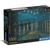 Clementoni Museum Collection-Starry Night Over The Rhone-1000 Pezzi Adulti, Arte, Puzzle Quadri, Dipinti Famosi, Made In Italy, Multicolore, 39789