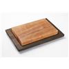 BISETTI Piastra sale rosa rettangolare cm 20x30x2,5h + base legno wengè
