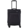 travelite Valigia a Mano a 4 Ruote a Guscio Morbido, Misura Bagaglio d'Imbarco IATA, Serie Chios, Trolley con Protezione Bordi + Funzione Clip-On, 55 cm, 34 L