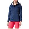 CMP - Giacca in light softshell da donna con cappuccio removibile, Blue-Ghiaccio, 46