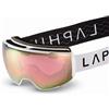 Laphilo Maschera da Sci e Snowboard Unisex Adulto (cod. 2611) (Bianco, Rosa)