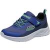 Skechers Boys, Sneaker, Navy Textile/Synthetic/Black & Lime Trim, 36 EU