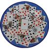 Piatto Antico Effetto Trompe l'Oeil Carte da Gioco Porcellana Francia