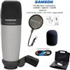 SAMSON C01 MICROFONO A CONDENSATORE DA STUDIO KIT CON FILTRO APOP50 e CAVO