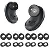 YieJoya Confezione da 8 Punte in silicone L/S per Galaxy Buds Live - Punte di ricambio nere di qualità superiore e adattatore ad alette per gli accessori Samsung Galaxy Buds Live (nero, SML)