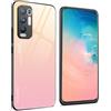 WEIOU Cover per OPPO Find X3 Neo, Slim Laureato Custodia Posteriore in Vetro Temperato 9H, Bordo in TPU Bumper in Silicone Protettiva Case - 1
