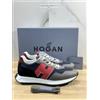 Hogan H601 uomo sneaker Pelle Grey Blu memory foam Luxury Hogan Men Shoes 42