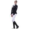 Equi-ThËme Equi-Theme/Equit'M 988549240 Softshell, Giacca da Competizione Donna, Piping Nero/Grigio Chiaro, Taglia Unica