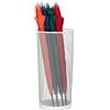 Relaxdays Portaombrelli, Porta Ombrelli & Bastoni da Passeggio, Rotondo, Metallo, Decorativo, 49,5 x 26 cm, Bianco, Acciaio, 1 pz