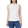 Tommy Hilfiger Maglietta Polo Maniche Corte Donna Senza Maniche, Bianco (Ecru), L