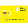 Things Mobile SIM Card IoT (Internet Of Things) - GSM/2G/3G/4G - ideale per applicazioni di domotica, smartwatch, smartcity, telemetria, smart health, smart mobility, wearable, ecc, con € 10 di credito incluso.