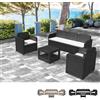 Grand Soleil Salotto giardino Grand Soleil POSITANO rattan divano tavolino poltrone 5 posti