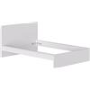 Iconico Home MIK Struttura Letto Matrimoniale con testiera portaoggetti, Legno Composito, Bianco Opaco, 160x200 cm