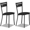 ASTIMESA Sedia da Cucina tappezzata, Pelle Sintetica Ferro, Silla DE COCINA TAPIZADA