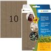 HERMA 2072 - Etichette multiuso in carta erba, 24 fogli, 20 x 75 mm, 10 pezzi per foglio, 240 adesivi, autoadesive, etichette per la casa, carta silfia, colore marrone naturale