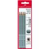 FABER-CASTELL 117198 - Matita GRIP 2001, confezione da 4 contenente H, HB, B, 2B