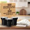 Generic GM KIT 500 Bicchieri in Plastica Neri da Caffè da 70 ML + 500 Palettina da Caffe' in Legno di Betulla imbustate singolarmente
