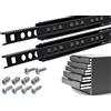 Neuhall Guide per cassetti, 278 mm, altezza scanalatura 17 mm, colore nero (set da 2) per cassetti, guide di scorrimento per cassetti, con set di viti