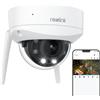 Reolink 4K Telecamera Wi-Fi Esterno Supporta 2,4/5GHz Wi-Fi 6, Zoom Ottico 5X, Videocamera Sorveglianza con Rilevamento di Persone/Veicoli/Animale, Visione Notturna, IK10 Antivandalismo, 843WA(No PT)