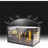 01:24 Car Garage Diorama Model DIY Toys Scene per Office Home Micro