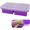 Bangp Vassoio di congelamento Soup, grandi stampi per cubetti di ghiaccio con coperchio, contenitori per congelamento in silicone, contenitori per zuppa per congelare la zuppa, porzioni da 300 ml (Purple)