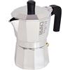 PINTINOX Caffettiera Moka 3 Tazze Modello Capri in Alluminio, Manico Antiscottatura e Forme che Consentono una Perfetta Estrazione del Caffè, Notevole Risparmio Energetico