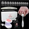 KIANOOL Tip In Gel Per Unghie Finte Corte Set, 552 Pcs Bara Tip Con Mini Lampada UV Kit Gel Completo, Colla Per Unghie 5 in 1, Full Cover Balletto fake nail, Tips Nail Art Kits