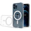 CoverStyle® - UltraFlex PRO® - Custodia Compatibile con Ricarica MagSafe in TPU+PC per iPhone 12 Pro Max (6.7") - Trasparente
