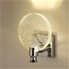 zhxinashu Applique da Parete Cristallo LED 6W, 3 Colori di Illuminazione | Lampada da Parete Moderna in Argento, Paralume in Cristallo a Bolle, Lampada da Parete per Camera da Letto, Bagno e Ingresso