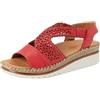 Manitu 910213-04, Sandali Donna, Colore: Rosso, 42 EU
